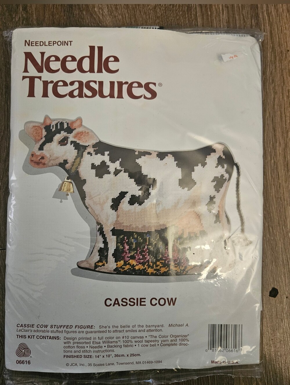 Cassie Cow Needlepoint Kit - White & Black